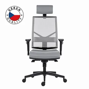 Ergonomiczne krzesło biurowe Powerton Marie, szare